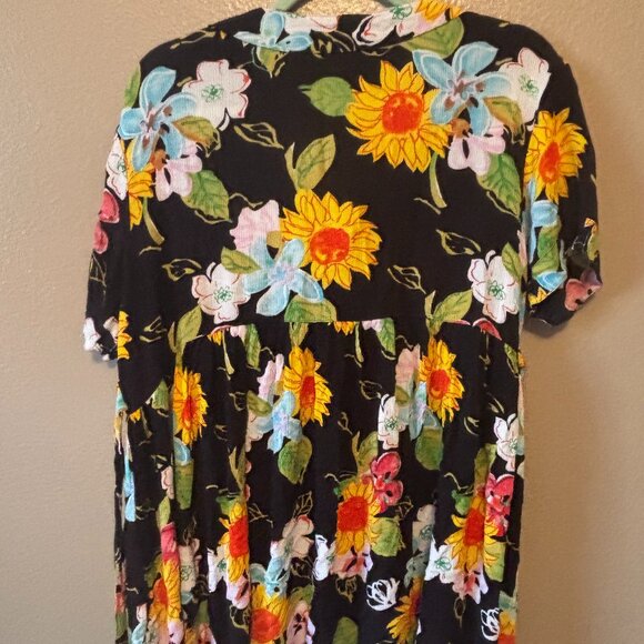 Bailey B - Sunflower Floral Babydoll Dress or Shirt - LARGE - Picture 2 of 3